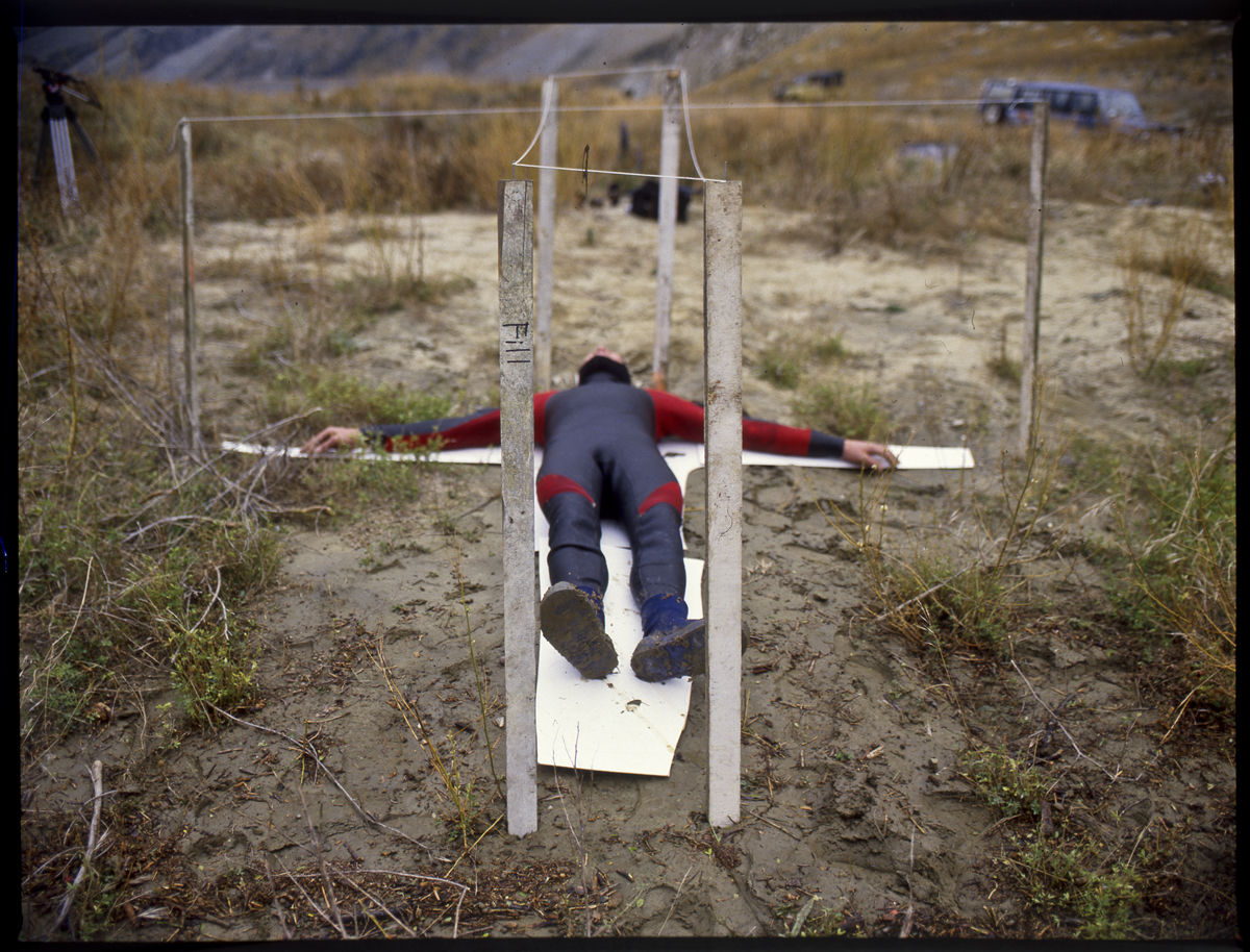 Performance to mark the first filling of hydro lake Dunstan, Clyde, New Zealand - Lloyd Godman Lake Fill I, 1992