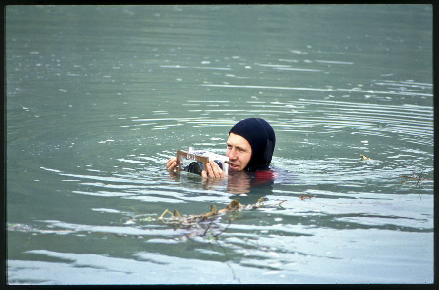 Performance to mark the first filling of hydro lake Dunstan, Clyde, New Zealand - Lloyd Godman Lake Fill I, 1992