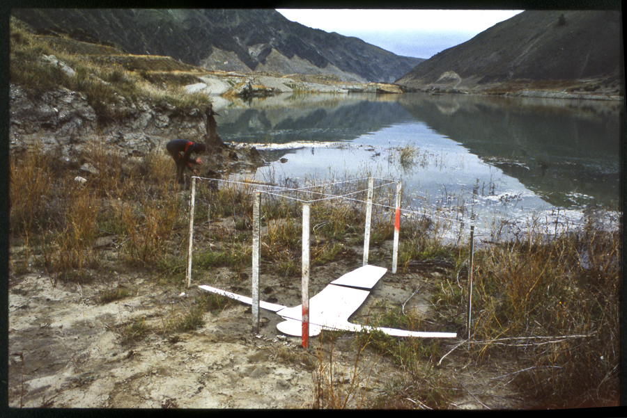 Performance to mark the first filling of hydro lake Dunstan, Clyde, New Zealand - Lloyd Godman Lake Fill I, 1992