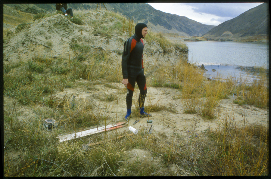 Performance to mark the first filling of hydro lake Dunstan, Clyde, New Zealand - Lloyd Godman Lake Fill I, 1992