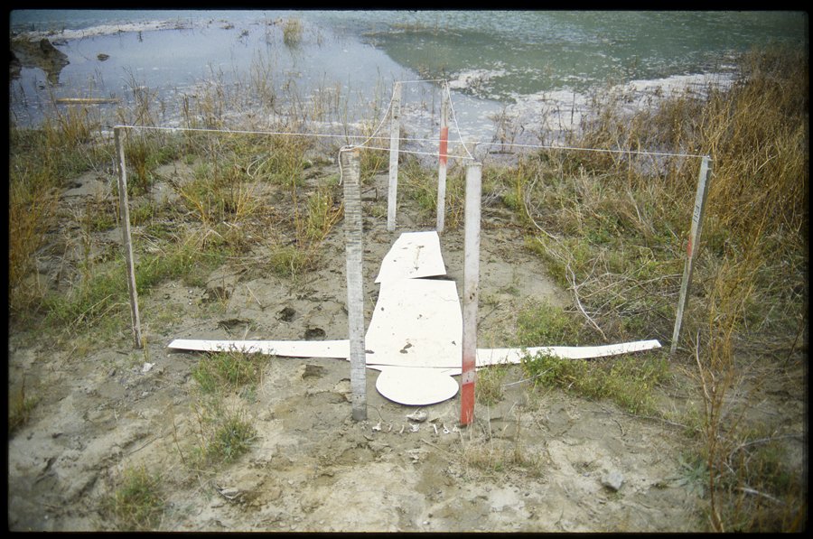 Performance to mark the first filling of hydro lake Dunstan, Clyde, New Zealand - Lloyd Godman Lake Fill I, 1992