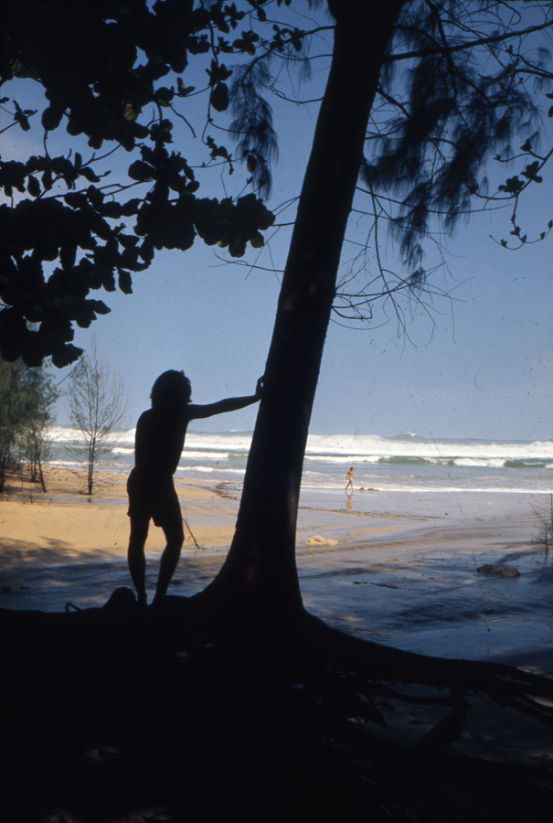 Where the stream runs into the ocean at Taylor Camp - Photo Lloyd Godman 1974