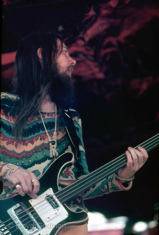 Bass player Lindisfarne -Te Rapa Racecourse New Zeland 1973, Photo lloyd godman