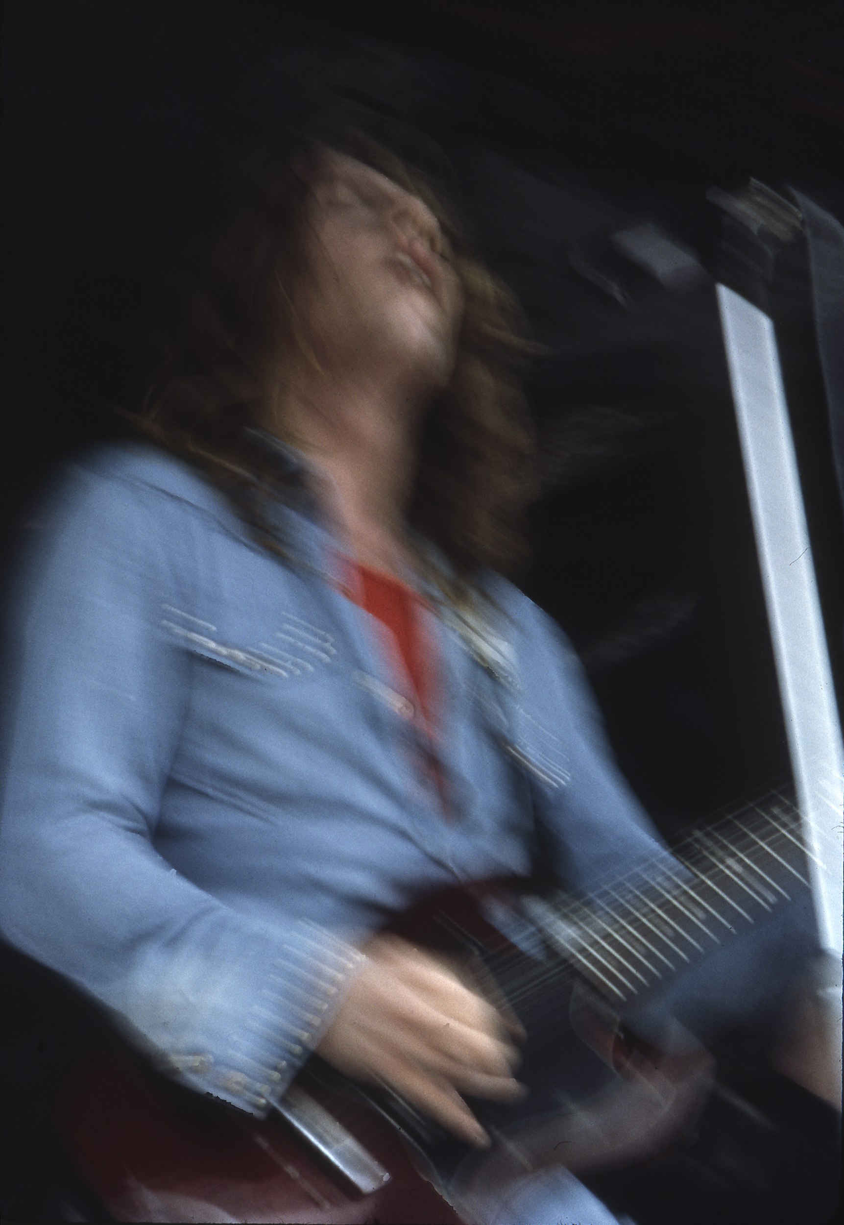 Rick Parfitt, Status Quo - Te Rapa Racecourse, New Zealand 1973 - photograph Lloyd Godman 