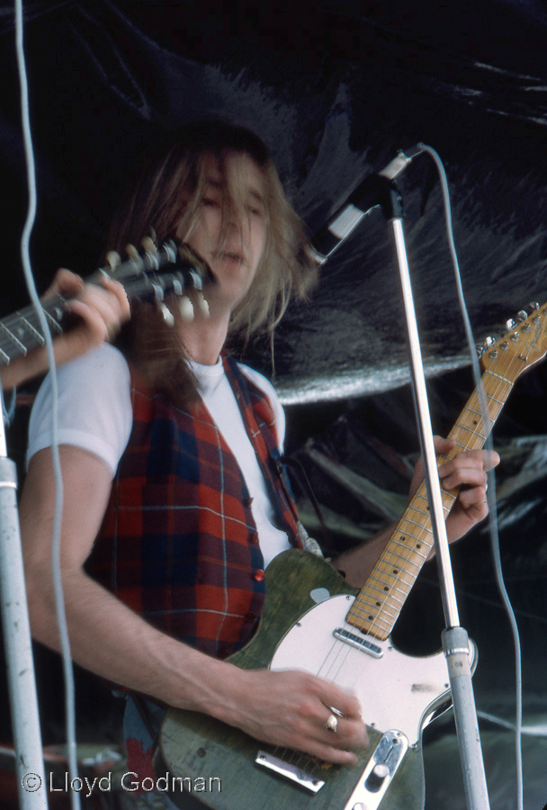 Francis Rossi, Status Quo - Te Rapa Racecourse, New Zealand 1973 - photograph Lloyd Godman 