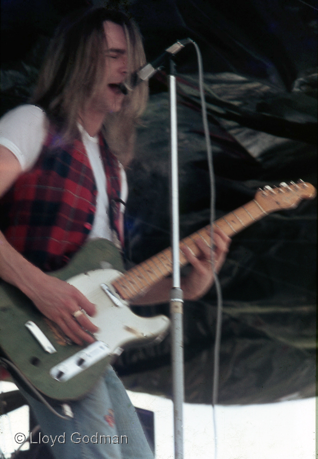 Francis Rossi, Status Quo - Te Rapa Racecourse, New Zealand 1973 - photograph Lloyd Godman 