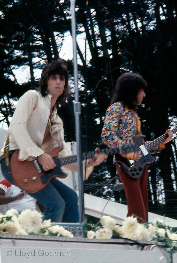Rolling Stones - Keith Richards, Bill Wyman, Western Springs New Zealand - Feb.11 1973 - Photograph Lloyd Godman