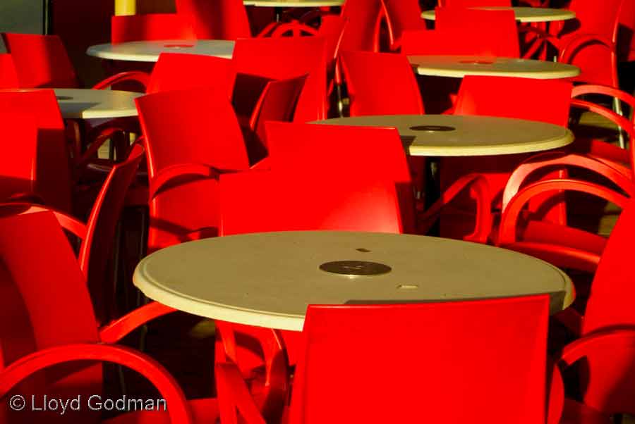 Cafe Chairs and Tables, Adelaide, Australia - photograph - © Lloyd Godman