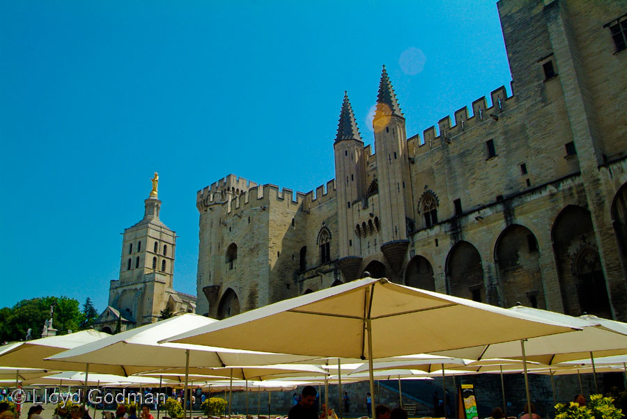 Sun Umbrellas, Avignon, France - photograph lloyd godman