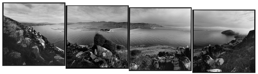 Panorama of Aramoana from Taiaroa Heads - 1994 - Panoramic photograph - Lloyd Godman