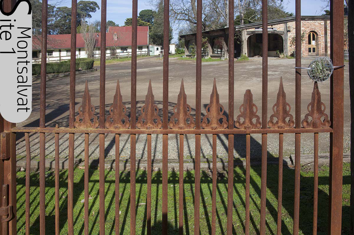 Tillandsia SWARM, Montsalvat, Eltham - Site 1, gate, Carpark - installed, 29 June 2016