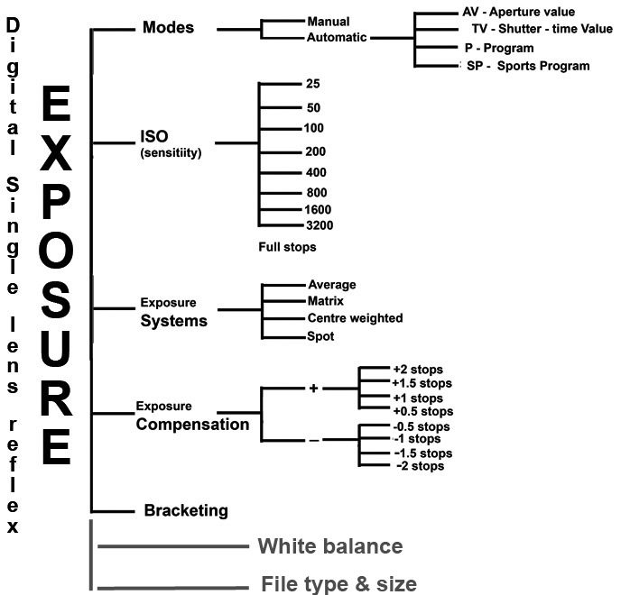 Manual camera exposure chart